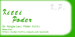 kitti poder business card
